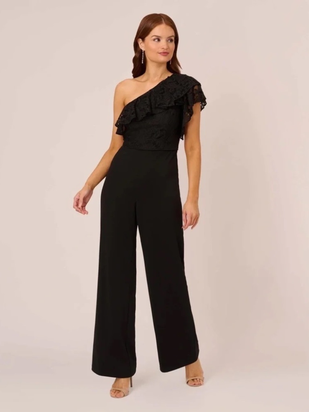 NWT Adrianna Papell Lace Crepe Jumpsuit - size 6